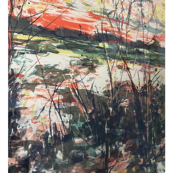 Bertoldo Taubert Rare Art Landscape Artist Signed Limited Ed lithograph 274 /275 - Picture 5 of 7